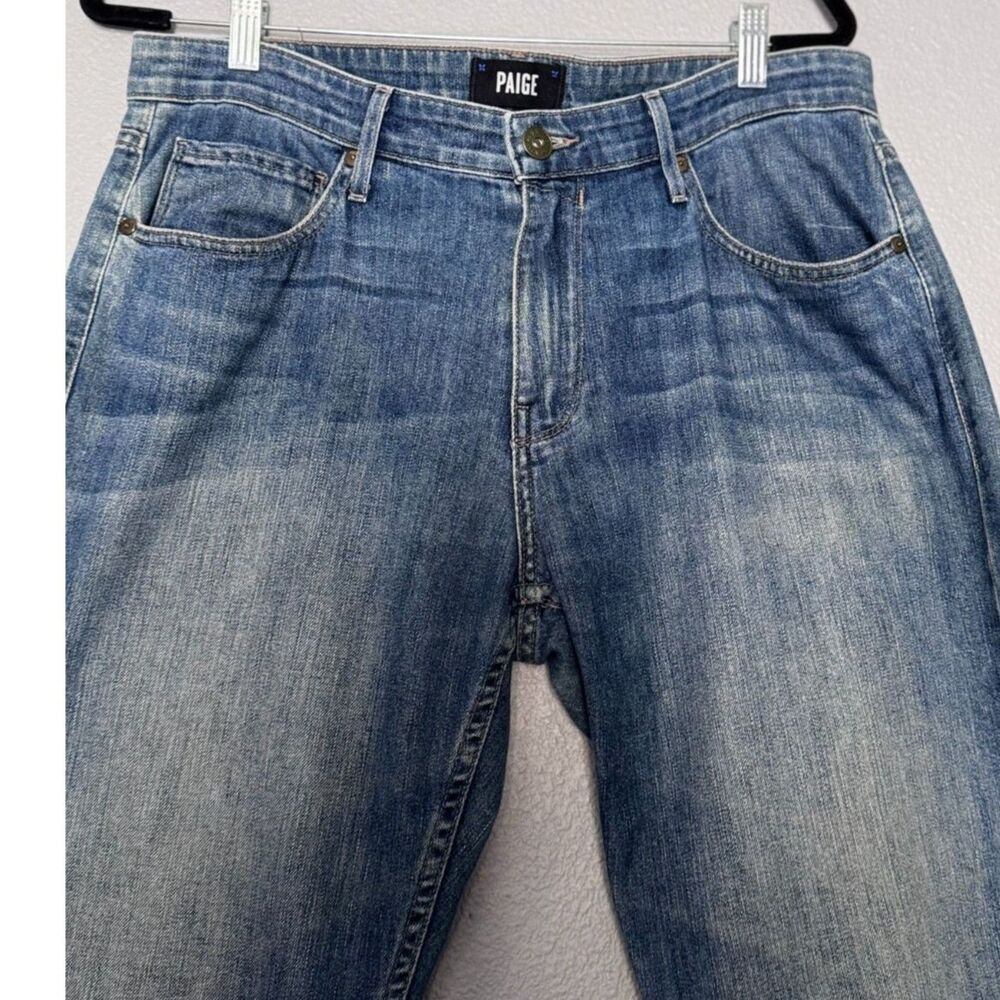 PAIGE Lennox Jeans Mens 34x30 Medium Wash Slim Straight Stretch Denim USA